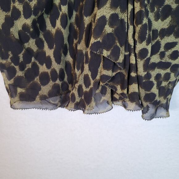 Isabel Marant Etoile Womens Animal Print Ruched Mini Skirt Size 36 Black Y2k - Picture 3 of 10